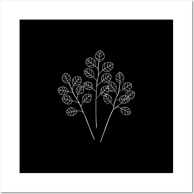 Eucalyptus || Minimal Leaves Wall Art by WorkTheAngle